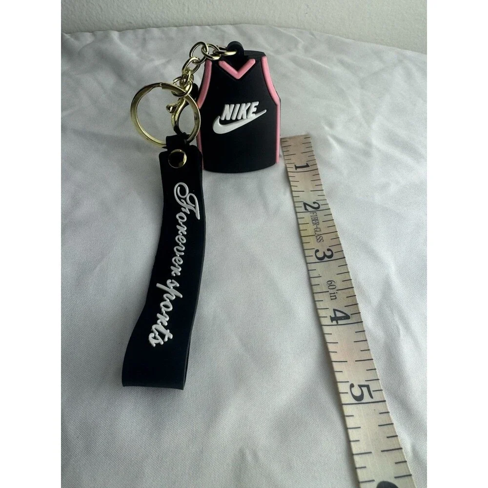 Nike Jersey Shirt 3D Keychain Black Pink Sports Bag Charm